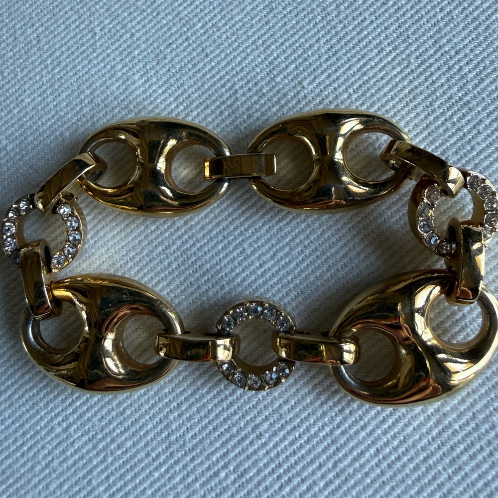 Gold & Rhinestone  Women's Link Bracelet❗️